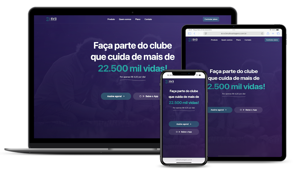 Site SV3 Multivantagens - Imagem 1